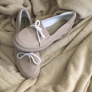 Beige Grasshopper Slip on Shoes